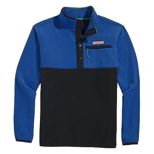 Image of vineyard vines Color-Blocked Harbor 1 /4 Snap