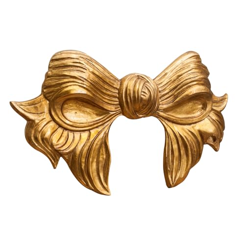 Decoro a forma di fiocco L87xPR7xH50 cm - Decorazioni casa Made in Italy - Home Decor a di oro - arredo casa in legno