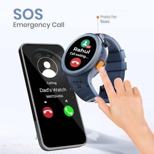 Image of AGEasy Protec Fall Detection Smartwatch for Seniors with 4G LTE Calling, SOS Button for Emergencies, 1.28 inch AMOLED Display, IP68 Water Resistance, Pill Reminder & One Full Day Battery Life (Rich Gray)