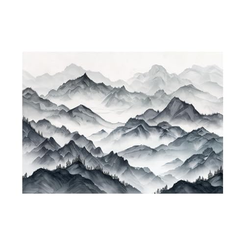 Tableau decoration murale salon paysage 60x80cm intissée