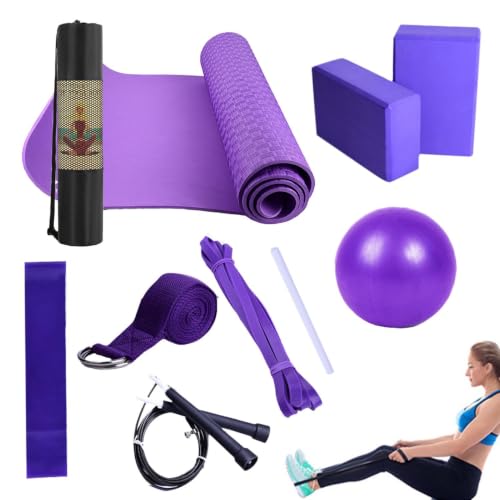 Kit de yoga con bandas para entrenar en casa y estirar después de trabajar