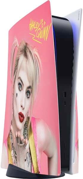 Skinit Decal Gaming Skin Compatible with PS5 Console - Officially Licensed DC Comics Harley Quinn Action Pose Design