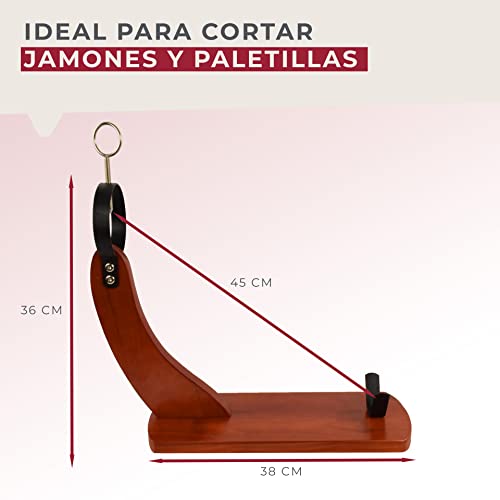 Support pour jambon avec couteau Fackelmann en bois robuste - 5