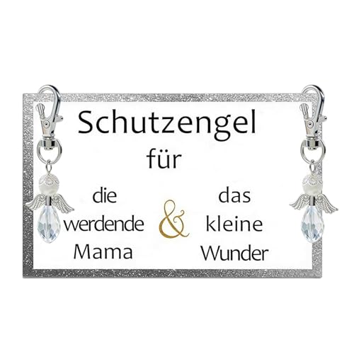 Bvxchg Schutzengel Schlüsselanhänger Geschenk für die werdende Mama, Ideales Babyparty-Geschenk mit Glücksbringer, Glücksbringer Ermutigung, Bestärkung