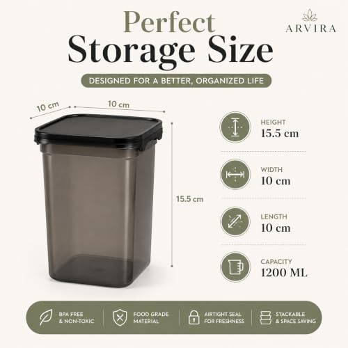 Image of Airtight Food Storage Containers Set of 6 | 1200 ML Each