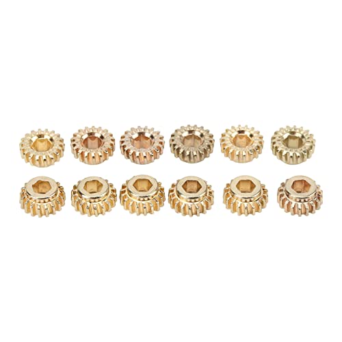 SET DI 12 PZ: Il set contiene 12 ingranaggi di tasselli di regolazione delle corde, con un diametro di 12 mm e un foro esagonale preciso, il rapporto è 1:18.