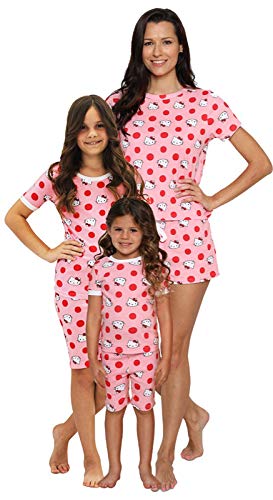 Prestigez Hello Kitty Women, Girl or Toddler Mommy and Me 2pc Pajama Set