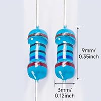 Miuzei 1/2W Metallfilm Widerstand Sortiment: 65 Werte (1Ω-4.7MΩ) 650 Stück ±1% Toleranz, RoHS Konform mit Dioden, Wiederstand Elektronik Resistor Kit für Breadboards, Modellbau & DIY-Projekte – Ansicht 6