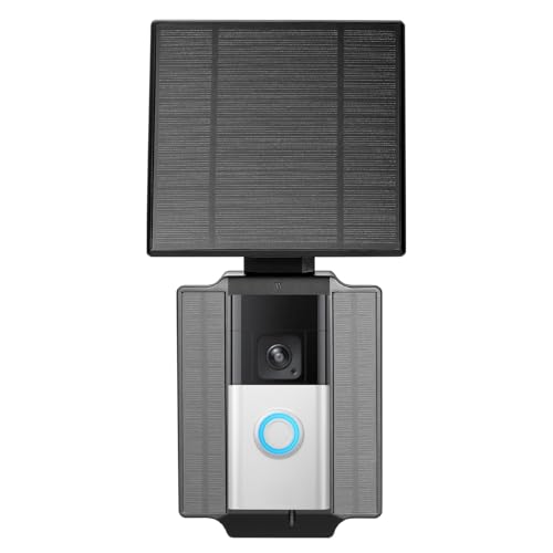 Wasserstein Chargeur solaire universel compatible avec la sonnette Ring Battery Doorbell (version 2024)/Pro/Plus/4/3/3 Plus/2ème génération (version 2020)...