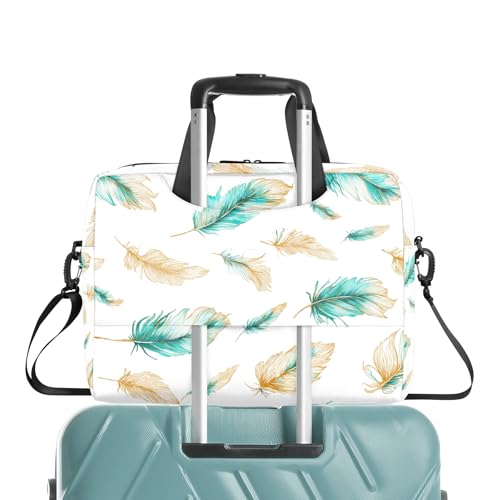 Bolso Portátil Teal Feather 16 Pulgadas Resistente Al Agua miniatura 6