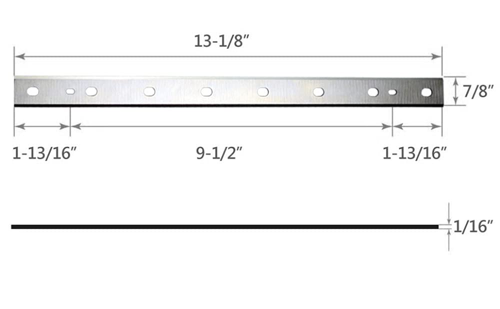 13 & quot; Cuchillas de cepillado de 333 mm de repuesto para DeWalt DW735 DW735X Cuchillo de cepillado de madera de 6 cuchillas para trabajar la madera - 2 juegos, como se muestra