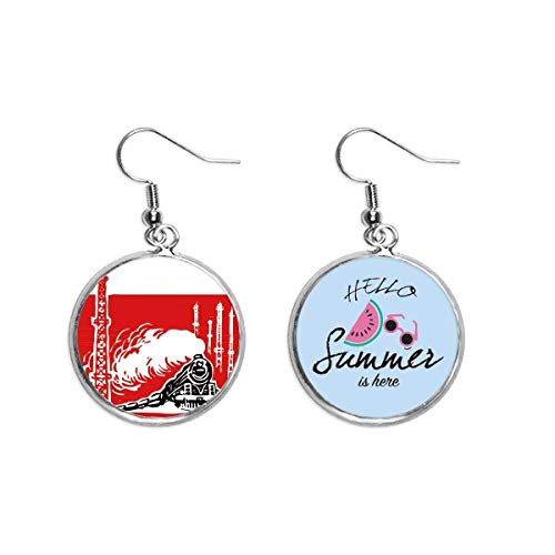 Pendientes de sandía estilo tren de vapor joyería creativa de verano