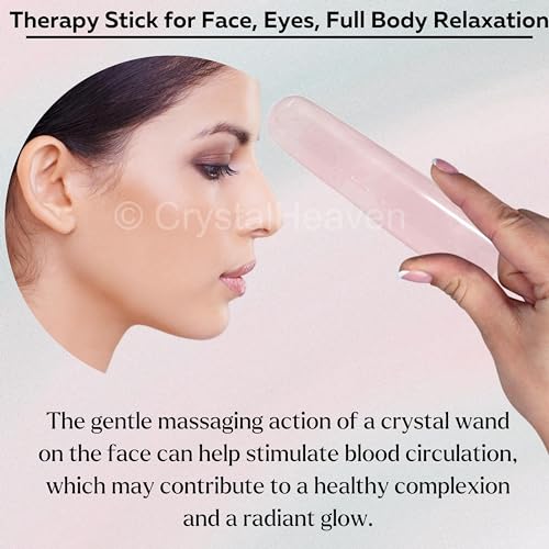 Image of Crystal Heaven Certified Rose Quartz Wand-Smooth Crystal Wand For Energy Healing,Chakra Balancing,Meditation And Home Decor-Crystals And Healing Stones For Gift