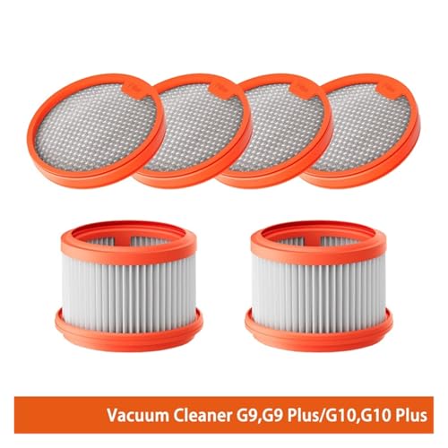 Filtro de vacío lavable compatible con Xiaomi G10 Plus: kit de 6 piezas de repuesto para aspiradora 2