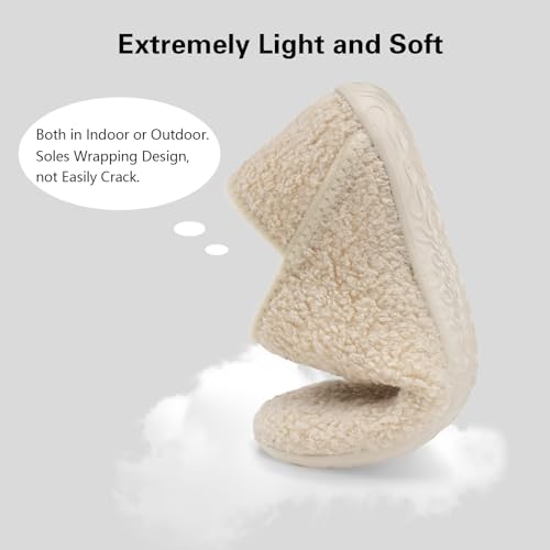 Image of Spesoul Fuzzy House Slippers for Women Men Indoor Closed Back Lightweight Cozy Faux Furry Lining Barefoot House Shoes Slipper Socks for Bedroom Home Office Yoga Outdoor Walking Shoes