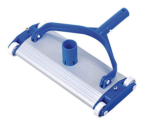 Limpiafondos Aluminio Piscinas - Fijación Clip - Cepillos de nylon - 4 ruedas - 45 cm Dpool