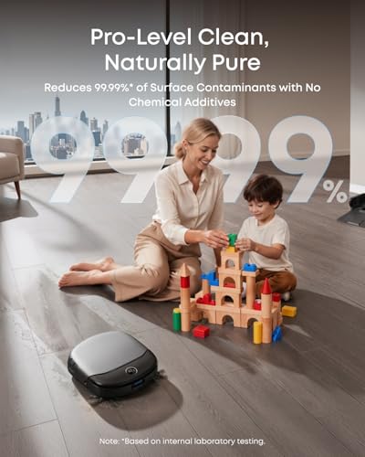 Image of eufy Robot Vacuum Omni S1 Pro, HydroJet System with Roller Mop, Robot Vacuum and Mop Combos, Eco-Clean Ozone, Incrediable Suction, Obstacle Avoidance, Auto Mop Washing & Drying, Self-Emptying