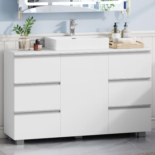 Hzuaneri Mueble Bajo Lavabo, Mueble de Baño, 30 x 100 x 64 cm, Blanco