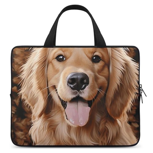 Pochette 13 pouces imprimé Golden Retriever pour emporter votre passion
