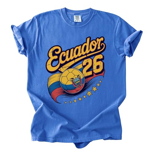 Ecuador Soccer T-Shirt Vintage Soccer Cup 2026 Graphic Tee Game Day Shirt for Men Women Sports Fan Gift