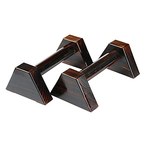 YuJoyYe プッシュアップバー 倒立バー 平行棒 2個セット 木製 腕立て伏せ 安定性 滑り止め 腕立てスタンド 逆スタンド 腕立てスタンド 筋力トレーニング 自宅 フィットネス スポーツ ダイエット 頑丈 耐荷重500kg