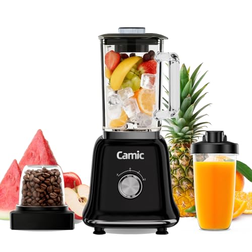 Camic 750W Glass Blender with Travel Cup - Save with Code WC9H8ISX
