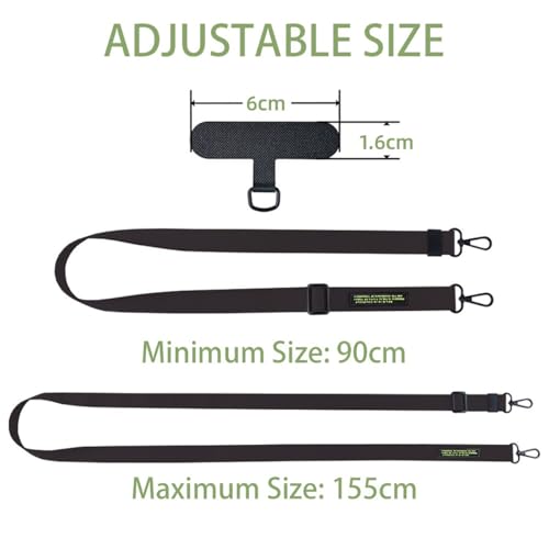 Image of Phone Lanyard, Adjustable Anti Theft Mobile Strap with a Tether Pad | Universal phone strap compatible with most mobile phones for convenient hands-free phone carrying