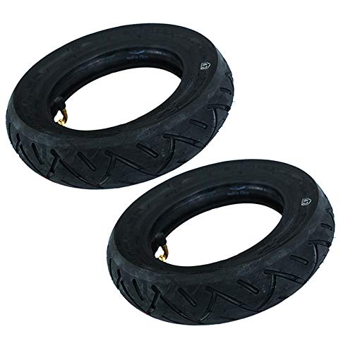 Flycoo2 10 x 2,50 25 cm Neumático + Cámara de aire para Smart Auto-Equilibrado, Scooter, Scooter, Antideslizante, Absorción de los golpes, Amortiguación Neumático Delantero Trasero CST, 2 Sets