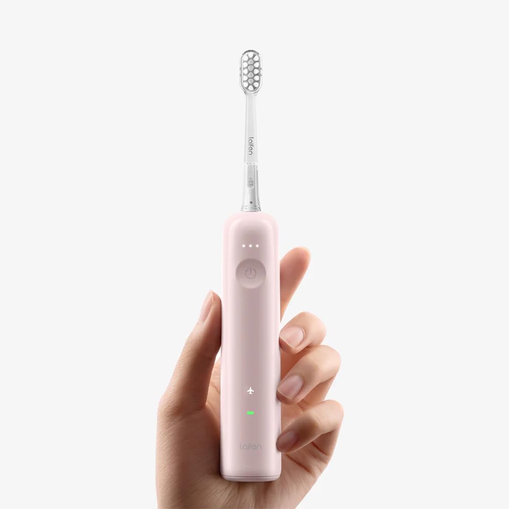 Laifen Wave Spazzolino Elettrico – Corpo in ABS, Pulizia Profonda con Vibrazione e Oscillazione, 3 Testine, App per la Personalizzazione - Viola Lucido