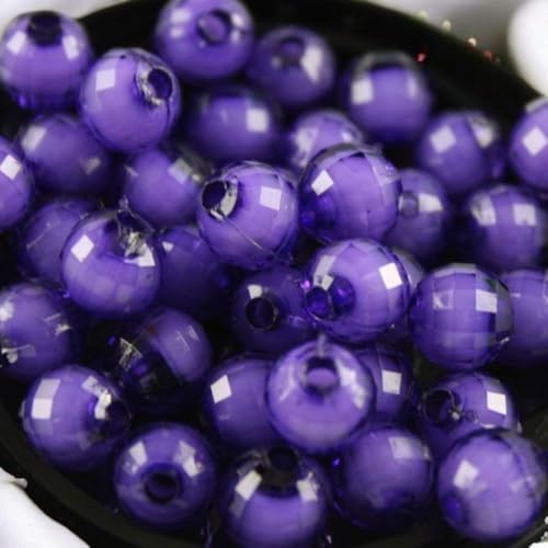 8Mm 10Mm 12Mm Color Round Ball Loose Spacer Beads Sew On Acrylic Beads Diy Beaded Braided Beads Jewelry Making Toys - (Color: Color 10 / Size: 100Pcs 12Mm)