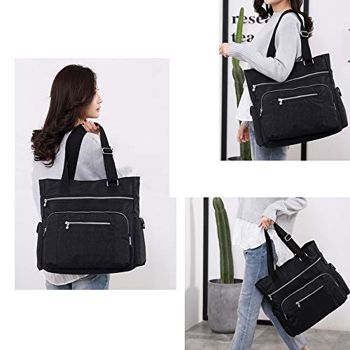 Multi Pocket Nylon Totes Handbag Large Shoulder Bag Travel Purse Bags For Women3