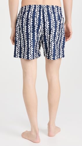 OAS Men's Blue Scribble Swim Shorts 4.75"3