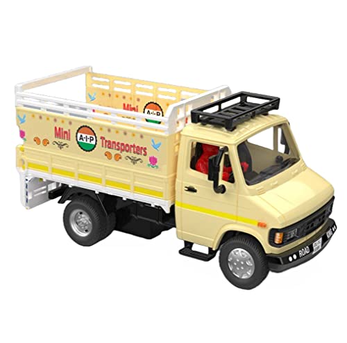 Image of Amisha Gift Gallery Pull Back Action 407 Mini Transporter Truck Toy for Kids with Openable Tail Gate (Color May Vary)
