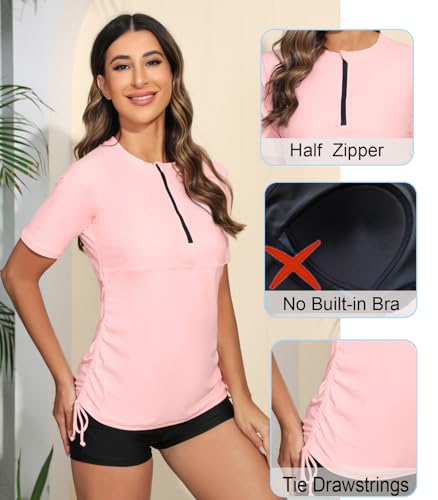 Camiseta de manga corta Halcurt mujer UPF 50 deporte acuático transpirable M 5