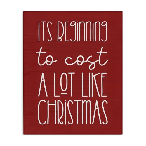 Stupell Industries Funny Christmas Phrase, 24 x 30 Inch Canvas Wall Art