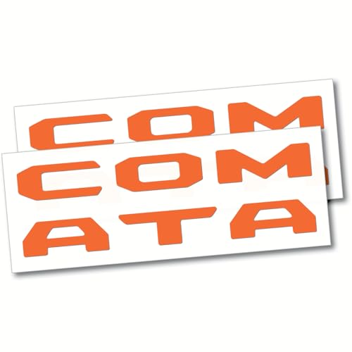Image of (2 Sets) Prime Series UV Weatherproof Vinyl Decals Precut Letter Inserts Compatible Fits Tacoma Tailgate 2024-2026 (Gloss Orange)