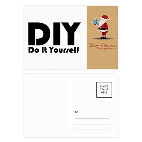Cartes postales Père Noël DIY Citation (Lot de 20) pour vœux