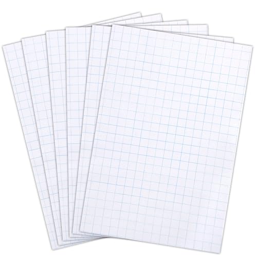 Caydo 6 PCS Aida Cloth 14 Count with Washable Grid Lines for Home DIY Embroidery Decoration Classic White Cross Stitch Fabric for Cross Stitch and Needlework (12 by 18 Inch)