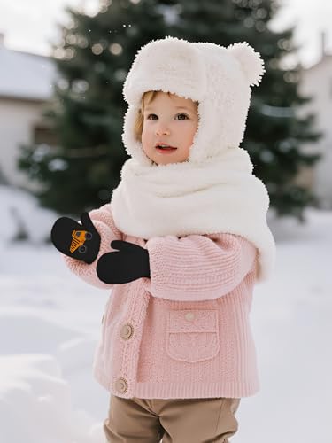 Image of Cooraby 6 Pairs Toddler Magic Stretch Mittens Winter Unisex Baby Knitted Gloves Mittens