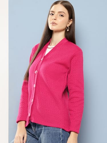 Image of Aarika Womens Casual Wear Black Colour Solid Woolen Cardigan