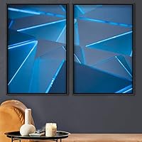 2 Piece Framed Canvas Wall Art Solid Structures Canvas Prints Home Artwork Decoration for Living Room,Bedroom - 16