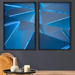 signwin 2 Piece Framed Canvas Wall Art Solid...