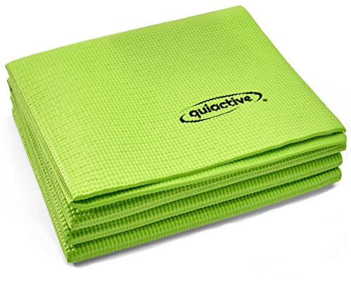 quiactive Reise Yogamatte - Faltbar, Leicht & rutschfest, Gymnastikmatte für Pilates & Yoga | 173 x 61 x 0,5 cm in grün