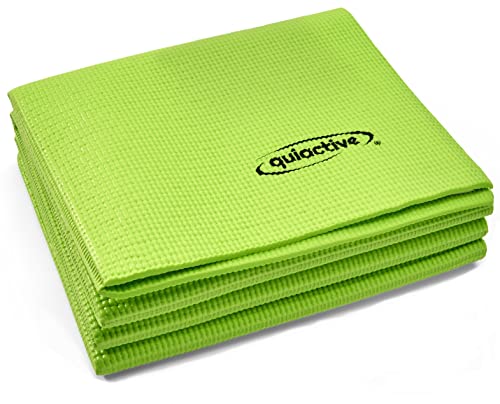 quiactive Yogamatte Grün rutschfest - 173 x 61 x 0,5 cm - Gymnastikmatte Sportmatte Fitnessmatte