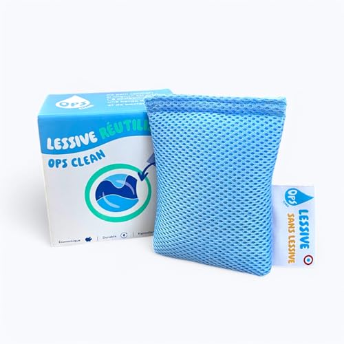 OPS CLEAN® - 1 año de detergente ecologico lavadora, hipoalergénico, natural - 350 lavados - Sin dosificación - Cero residuos