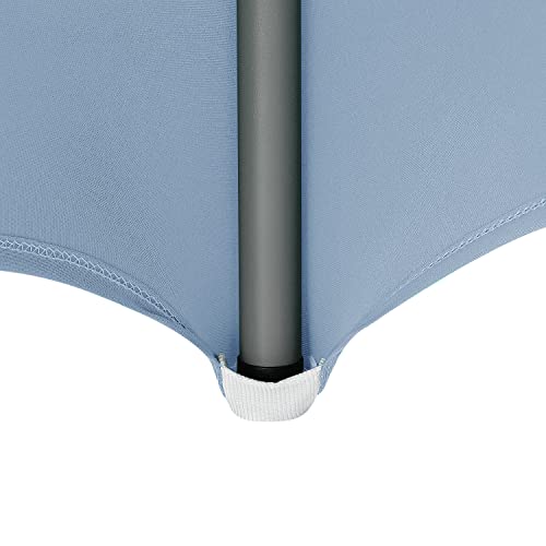 Image of Peomeise 6FT Spandex Table Cover Rectangular Stretch Spandex Tablecloth (Dusty Blue,6FT)