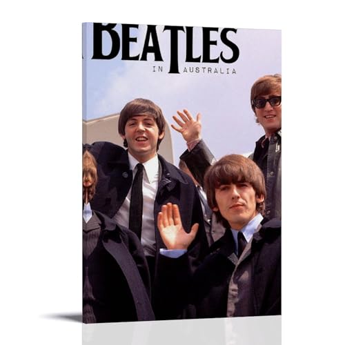 YBRAVO Poster vintage des Beatles sur toile – Impression d’art moderne pour chambre à coucher – 30 x 45 cm - Les Beatles, Paul McCartney, John Lennon, RIngo Starr, George Harrison YBRAVO Poster vintage des Beatles sur toile - Impression d'art moderne pour chambre à coucher - 30 x 45 cm