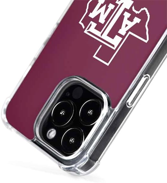 Skinit Phone Case Compatible with MagSafe iPhone 15 Pro - Officially Licensed Texas A&M University Outline Design