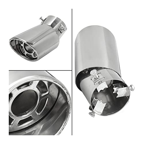 Universal Car Exhaust Muffler Tip Round Stainless Steel Pipe Chrome Exhaust Tail Throat Liner Exhaus