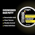 L'Oreal Paris Studio Line Overworked Hair Putty, 1.7 oz. - Image 2